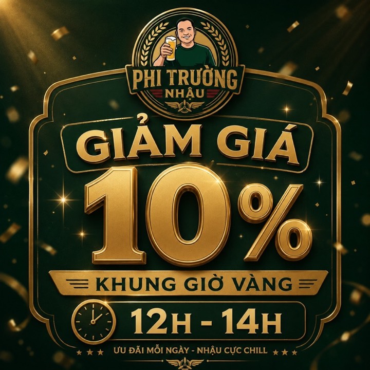 Giảm 10% khung giờ vàng 12h–14h